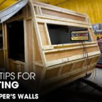 A Camper is Inside a Workshop for Structural Repair Works