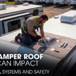 A Male Technician Repairing a Jayco Camper's Roof Leak