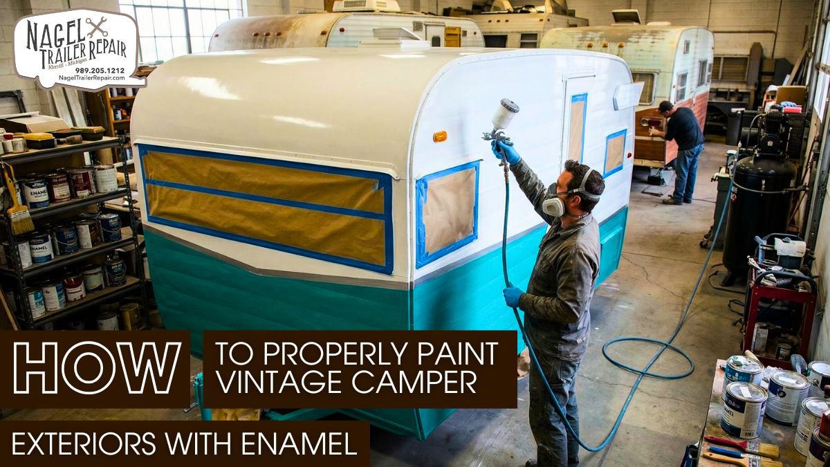 Vintage Camper Exteriors Painting with Enamel