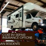 RV repair works in a workshop