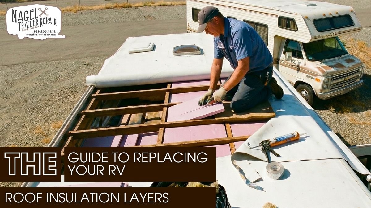 RV roof insulation replacement and repair process