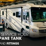 A Class A Motorhome inside a Workshop