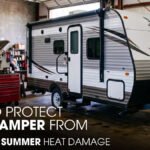 A Jayco Camper Parked inside a Workshop for Maintenance Works